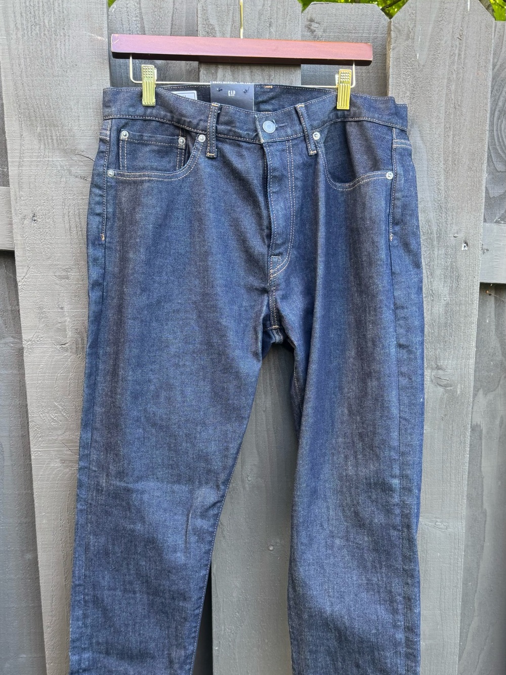 GAP Men's Athletic Taper Cut Gapflex Jeans in Dark Blue Denim NEW 33W x 32